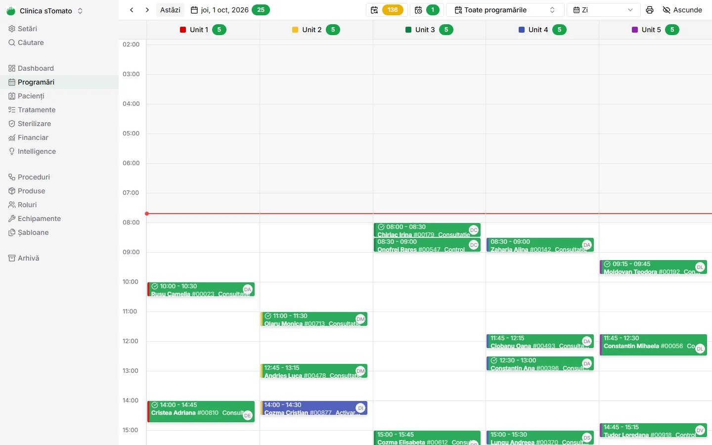 Calendarul pe ziua curentă